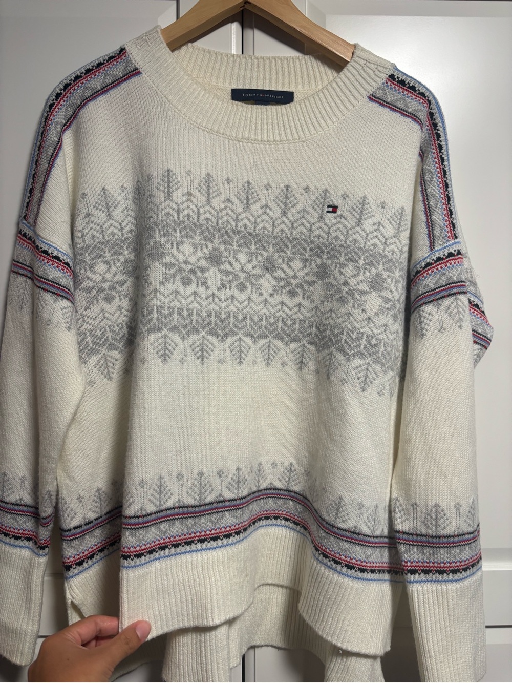Tommy Hilfiger Fair Isle Nordic Sweater – Ivory – Size Small